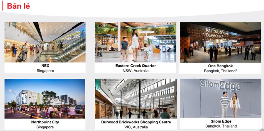 Mạng lưới bán lẻ rộng khắp Úc, Singapore và Thái Lan, quản lý khối tài sản trị giá 12,4 tỷ đô la Singapore