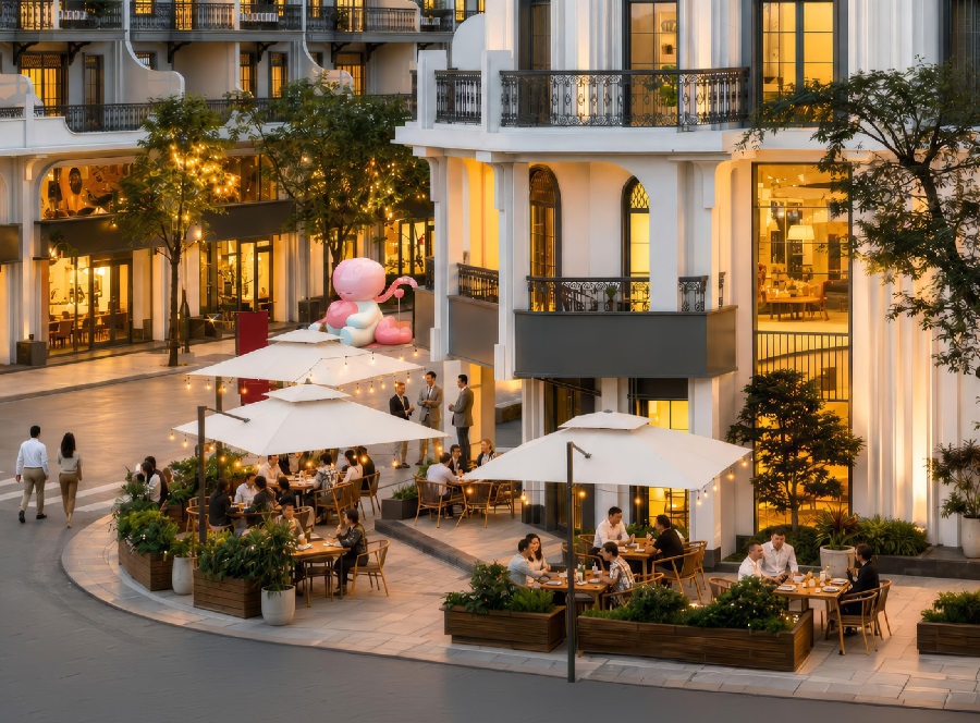 Khu AN Avenue được thiết kế chuản mực là khu phố kinh doanh