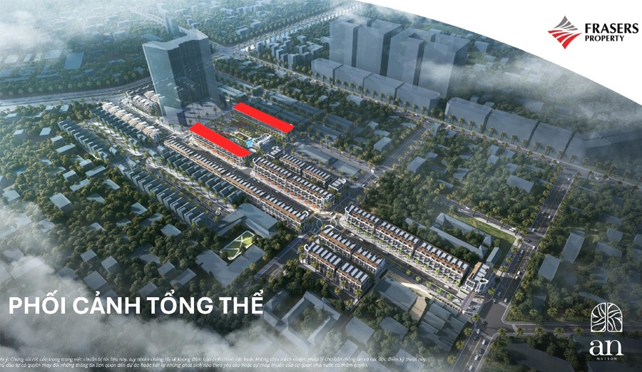 38 căn Park Shophouse nằm ngay trung tâm dự án ANmaison Hải Phòng